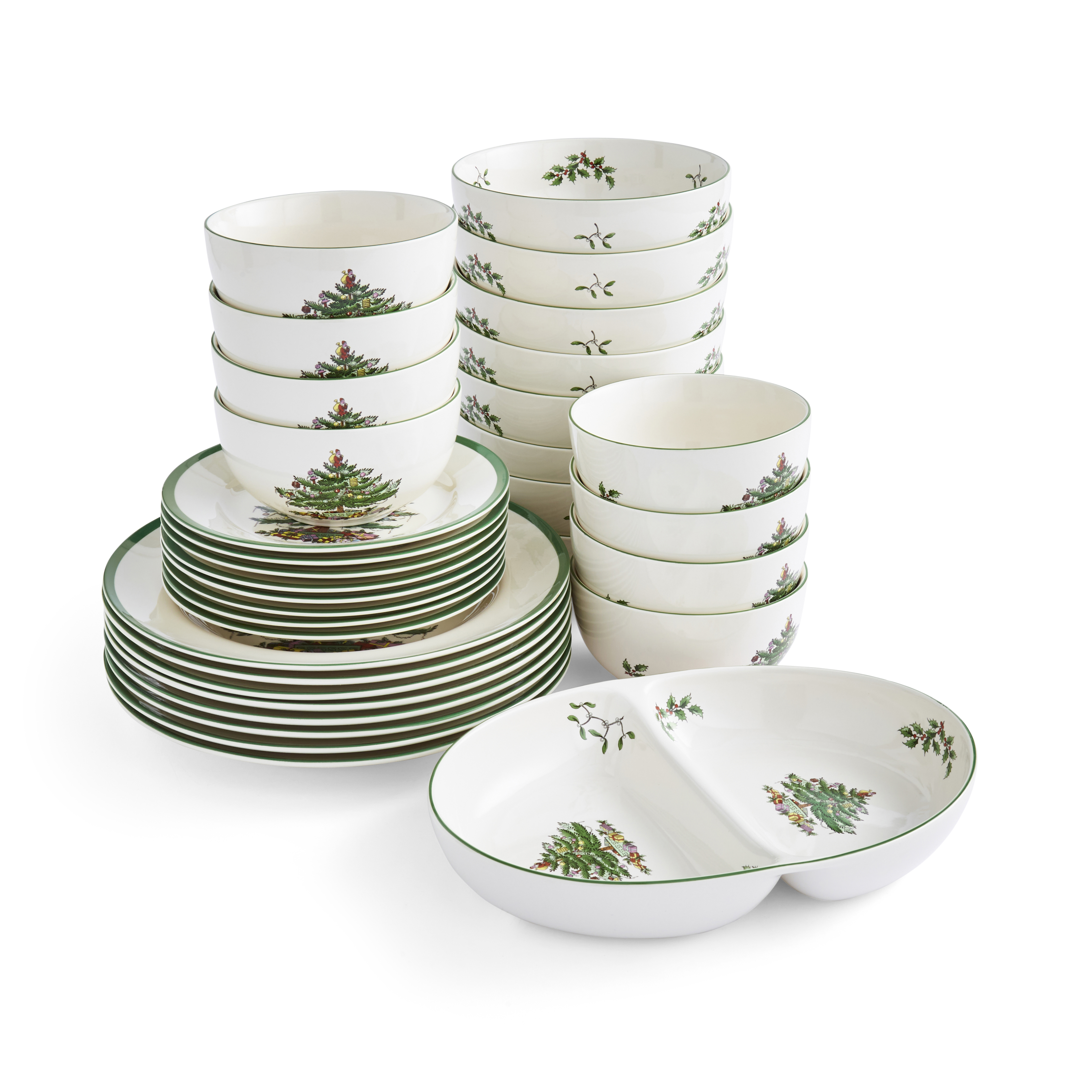 Christmas Tree Spode 33 Piece Set image number null